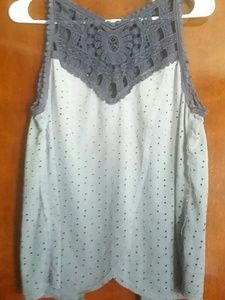 Gimmicks high neck tank top, size large.